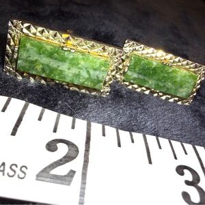 Vintage Jade Stone Cufflinks